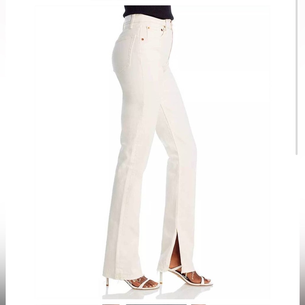 NEW RE/DONE 70s high rise skinny bootcut jeans in vintage white